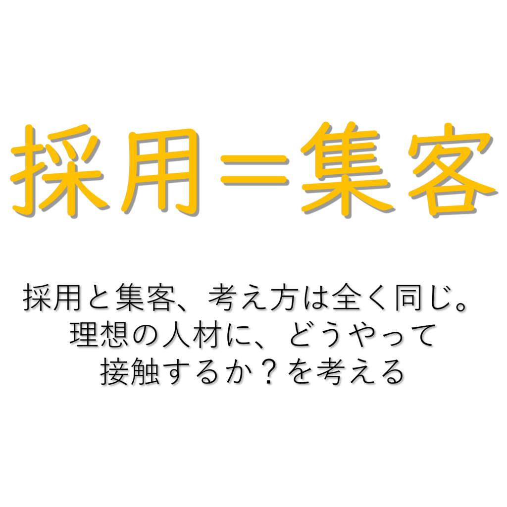 採用と集客は同じ