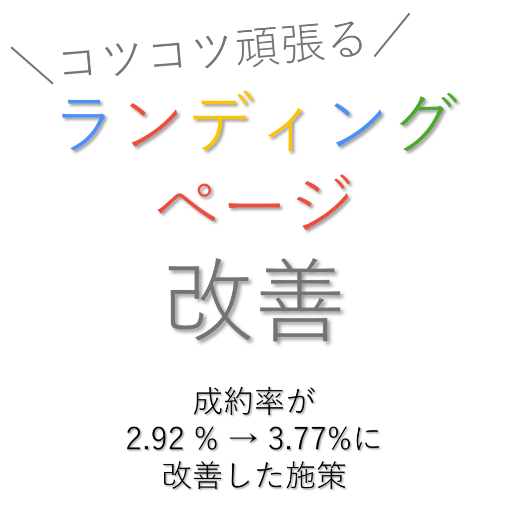 整体院のLP（サービス紹介ページ）の予約申し込み率が、2.92%→3.77%に改善